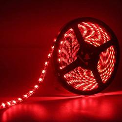 EverBright Red Led Strip Lights, 5M(16.4Ft)5050SMD 300 LED Waterproof Flexible Led Light Strip PCB Black for Car Truck Neon Undercar Lighting Kits House Decoration Stage Led Ribbon Light