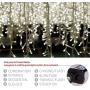 Icicle Lights Outdoor Christmas Lights 400 LED String Lights Curtain Fairy Light with 75 Drops, 33ft 8 Modes Decor for Christmas Thanksgiving Halloween, Cool White