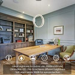ROYAL PEARL Modern Foyer Pendant Light Dimmable LED Chandelier Adjustable Hanging Pendant Lighting Silver for Living Dining Room Bedroom