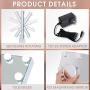 Misavanity Large Vanity Makeup Mirror with Lights,Hollywood Lighted Up Mirror with 10X Magnification and USB Charging Port 15 Dimmable LED Lights for Dressing Room Bedroom Tabletop 360 Degree Rotating