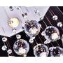 Saint Mossi Chandelier Modern K9 Crystal Raindrop Chandelier Lighting Flush Mount LED Ceiling Light Fixture Pendant Lamp for Dining Room Bathroom Bedroom LivingroomGU10 Bulbs Required H18 X W12 X L12