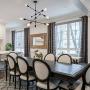 Sputnik Chandelier Farmhouse 8- Light Black Pendant Lighting Vintage Industrial Ceiling Lighting Fixture for Bedroom Kitchen Dining Room Hallway Island