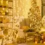 JMEXSUSS 200 LED Christmas Lights Indoor Outdoor, Warm White Christmas Tree Lights Clear Wire, 66ft 8 Modes Waterproof Twinkle Fairy String Lights Plug in for Xmas Room Bedroom Wedding Party