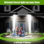 Solar Motion Sensor Light Outdoor,Oriental Forest Upgrade Wireless Fence Solar Lights LED Outdoor Wall Light Solar Powered Security Lighting for Steps,Front Door,Garage,Yard,Fences, 2 Pack White