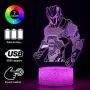3D Battle Royale Night Light - 3 Pattern 16 Color Change Decor Lamp with Remote & Smart Touch, Christmas and Birthday Gifts for Battle Royale Fans