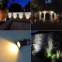 Outdoor LED Landscape Spotlight, Romwish 5W 120V AC LED Spot Light with Metal Ground Spike, 3000K Warm White, Plug and Play, IP65 Waterproof for Garden, Yard, Lawn, Flag Light, Outdoor Decora- 6 Pack