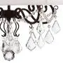 Zula Dark Bronze Crystal Pendant Chandelier 22'' Wide White Fabric Shade 5-Light Fixture for Dining Room House Foyer Kitchen Island Entryway Bedroom Living Room - Vienna Full Spectrum