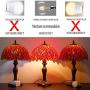 Tiffany Lamp Red Wisteria Style Table Desk Reading Light W12H18 Inch Tall S523R WERFACTORY LAMPS Parent Lover Friend Kid Living Room Bedroom Study Office Coffee Bar Bookcase Bedside Antique Craft Gift