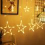 BHCLIGHT 12 Stars 138 LED Star Lights, Star String Lights for Bedroom with 8 Lighting Modes, Waterproof Fairy Lights for Bedroom, Wedding, Party, Christmas Decorations Lights - Warm White