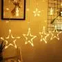 BHCLIGHT 12 Stars 138 LED Star Lights, Star String Lights for Bedroom with 8 Lighting Modes, Waterproof Fairy Lights for Bedroom, Wedding, Party, Christmas Decorations Lights - Warm White