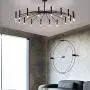 CNCEST Modern Black Metal Branch Chandelier 18 Lights Retro Metal Pendant Light Nordic Ceiling Lamp Fixtures for Dining Room Kitchen Living Room Bedroom