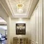 Industrial Mini Style Modern Crystal Flush Mount Ceiling Light Fixture Metal Spherical Chandeliers Lighting Fixtures Ceiling Lamp for Hallway Bar Kitchen Dining Room Kids Room Golden