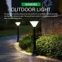 ENGREPO Solar Post Lights Outdoor, 40 Inches Solar Powered Street Lights for Lawn, Pathway, Driveway, Front/Back Door, Pack of 2