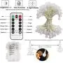 Globe String Lights Battery Operated Fairy Lights 33ft 100 LED Crystal Ball String Lights 8 Modes Remote Waterproof Decoration Lights Indoor Hanging Lights for Bedroom Xmas Wedding Party Garden,Warm