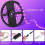 UV Black Light Strip Kit, 33ft IP65 Waterproof LED Blacklight Outdoor Christmas Decorations, 600 Units Lamp Beads, CIYOYO 12V Flexible Blacklight Fixtures for Fluorescent Dance Bedroom Wedding Party