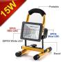 [15W 24LED] Spotlights Work Lights Outdoor Camping Lights, Built-in Rechargeable Lithium Batteries (with USB Ports to Charge Mobile Devices)