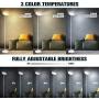 Outon Floor Lamp Modern, LED Torchiere Lamp 30W 2400LM, Tall Standing Lamp with 3 Color Temperatures & Stepless Dimmer & Remote & Touch Control & USB Charging Port for Living Room Bedroom(White)