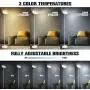 Outon Floor Lamp Modern, LED Torchiere Lamp 30W 2400LM, Tall Standing Lamp with 3 Color Temperatures & Stepless Dimmer & Remote & Touch Control & USB Charging Port for Living Room Bedroom(White)