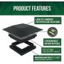 GKOLED Solar Post Cap Lights, Low Profile Design, 2 Batteries Each Light, Outdoor Garden Yard Patio Solar Powered Fence Post Lights for 3.5x3.5 4x4 Wood or Vinyl Posts, 3000K Warm White (4-Pack)