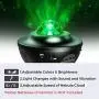 Foreita Music Night Light Projector - Night Light Projector with Remote Timer Music Speaker Different Lighting Show Adjustable Patterns Remote Control Light for Bedroom Living Room