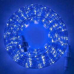 Twinkle Star LED Rope Lights Christmas Outdoor, 33 FT 240 LED, 24V Low Voltage, Connectable Indoor Outdoor Garden Patio Party Weddings Xmas Halloween Decoration, Blue