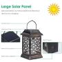TomCare Solar Lights Metal Solar Lantern Flickering Flame Outdoor Hanging Lanterns Lighting Heavy Duty Waterproof Solar Powered LED Flame Umbrella Lights for Garden Patio Pathway Deck Yard, 2 Pack