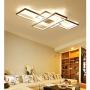 LED Ceiling Light Dimmable Living Room Kitchen Island Table Light Fixture With Remote Control, Modern Dining Room Flush Mount Acrylic Chic Design Ceiling Chandeliers Lighting for Bedroom Bathroom Lamp