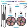 LED Strip Lights, 32.8ft RGB LED Light Strips 300 LEDs SMD5050 Color Changing Light Strips, Voice and Music Sync Smart LED Tape Lights for Home, TV, Bar and Party Decoration-Remote Control