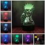 LED Stereo Anime Uzumki Naruto Figure 3D Desk Lamp, for Kids Bedroom Decor Cartoon Creative 16 Color Dimming Night Light, Best Birthday Gift Baby Old Man Sleep Bedside Lamp Lighting