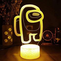 3D Illusion Lamp Night Light Child Decorative Lights Gift, 7 Colors Changeable Lights Cartoon LED Light with Touch Sensor, Suitable for Bedrooms, Best Gifts for