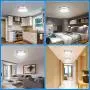 Awerou 36W Ceiling Light Fixture, Flush Mount Ceiling Light, 13in Light Fixtures Ceiling, Ceiling Lights for Bedroom, Kitchen, Bathroom, Living Room, Super Bright 3500Lm, Warm White 3000K