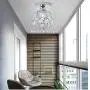 Hallway Ceiling Light Mini Crystal Chandelier Semi Flush Mount Ceiling Light Close to Ceiling Lighting Bedroom Kitchen Living Room Modern Pendant Lighting Fixture,E26 Base,Chrome