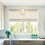 Brushed Nickel Pendant Lighting Fixture, Kitchen Hanging Ceiling Lamp Over Sink, Frosted Glass Pendant Light, Modern Cylindrical Pendant Lamp for Kitchen Island, Foyer, Dining Room, Stairs, Entryway