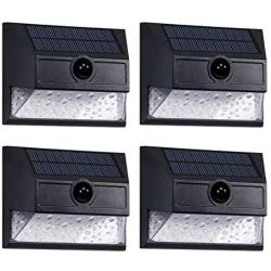 Westinghouse Intelligent Security Lights Solar Outdoor 30 LEDs Wireless Motion Sensor Light 800 Lumens Teardrop Seeded Lens Wall Light for Garden, Patio, Yard, Driveway, Garage, Porch (4pk)