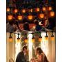 Outdoor String Lights, 41 Ft Weatherproof String Lamps with 10 LED Flame Effect Light Bulbs for Christmas Tree Patio Deck Backyard Garden Bedroom Porch Cafe Wedding Graduation Party