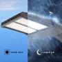 bulbeats 200W LED Parking Lot Area Light ( 200W Eqv 1000W Halogen Bulb)5000K Arm Mount with Dusk to Dawn IP65 Waterproof for Parking Lot/ Outdoor Sports Stadium/Street DLC & ELT Listed(2 Pack)