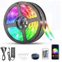 KATUR LED Strip Lights 32.8ft, IP65 Waterproof 300 LEDs 5050 RGB, 16 Million Colors, Smart WiFi APP and 24 Keys Controller Control, Works with Alexa Google Assistant Music Timed Dimmable Strip Lights
