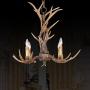 EFFORTINC Vintage Style Resin Antler Chandelier 4 Lights,Living Room,Bar,Cafe, Dining Room, Bedroom,Study,Villas,American Retro Deer Horn Pendant Lights