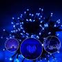 Solar Christmas Lights,72FT 200 LED 8 Modes Solar String Lights Outdoor,Waterproof Starry Fairy Lights for Indoor/Outdoor Commercial Decor Ambiance Home Patio Lawn Garden Holiday Party(Blue)