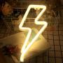 Lightning Bolt Neon Sign for Wall Decor,USB or Battery Decor LED Signs,Neon Lights for Bedroom,Light Up Signs Decorative Neon Light Sign for Home,Christmas,Party,Kids Living Room(Warm White)