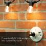GE Polarized Handy Plug, Convert, Easy-to-Install, UL Listed, Black, 54276, Light Bulb to Outlet Socket Adapter | 2 Pack, 2 Each