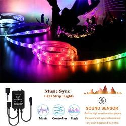 LED Strip Lights, YORMICK 32.8 Feet/10M 300 LED Light Strip with Music Sync Modes, RGB Color Changing IP65 Waterproof SMD 5050 w/40 Keys Remote Control, Suitable for TV, Bar, Bedroom, Kitchen,Party