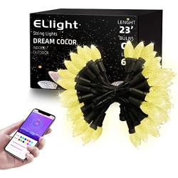 ELlight C9 Outdoor String Lights with APP, Dream Color Changing LED Commercial Outdoor Christmas Lights Waterproof for Patio Party Holiday Wedding Birthday [60 LEDs & 23ft]