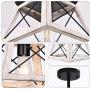 Henveton Farmhouse Pendant Light,1 Light Kitchen Island Lighting Fixtures,Metal Vintage Farmhouse Chandeliers Industrial Ceiling Hanging Linear Fixture for Dining Room, Living Room and Entryway…