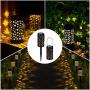 GIGALUMI Solar Pathway Lights, 6 Pack Landscape Lights Solar Powered Waterproof, Hanging Solar Lights Decorative Star Moon Solar Path Lights Outdoor for Walkway, Garden, Patio, Lawn, Yard, Christmas