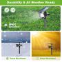 Solar Spot Lights Outdoor, Eneru LED Solar Spotlights PRO Solar Powered Landscape Lighting IP65 Waterproof Dusk to Dawn for Garden Pathway Yard Driveway Garage 2 Pack Cold White