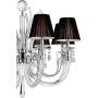 Derry Street Chrome Large Chandelier 32'' Wide Crystal Arm Black Silk Shades 8-Light Fixture for Dining Room House Foyer Kitchen Island Entryway Bedroom Living Room - Vienna Full Spectrum