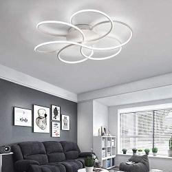 Ceiling Light Flower Aluminum LED Panel Flush Mount Ceiling Lamp High Light Transmission Ceiling Light Quick Installation Chandelier for Hallway Office Living Rooms Bedrooms (Size : White 23.6in)