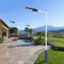 Dailyart LED Solar Street Light Solar Powered with Remote Control and Motion Sensor Weatherproof Dusk to Dawn Bright Outdoor Seculity Lights for Yard, Garden, Basketball Court, 6000K, IP65, 90W