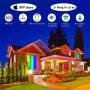 50Ft/15m LED Strip Lights, Color Changing RGB LED Light Strips with Remote, Music Sync Built-in Mic Bluetooth App Controlled 5050 LED Lights for Bedroom, Kitchen,2×25ft